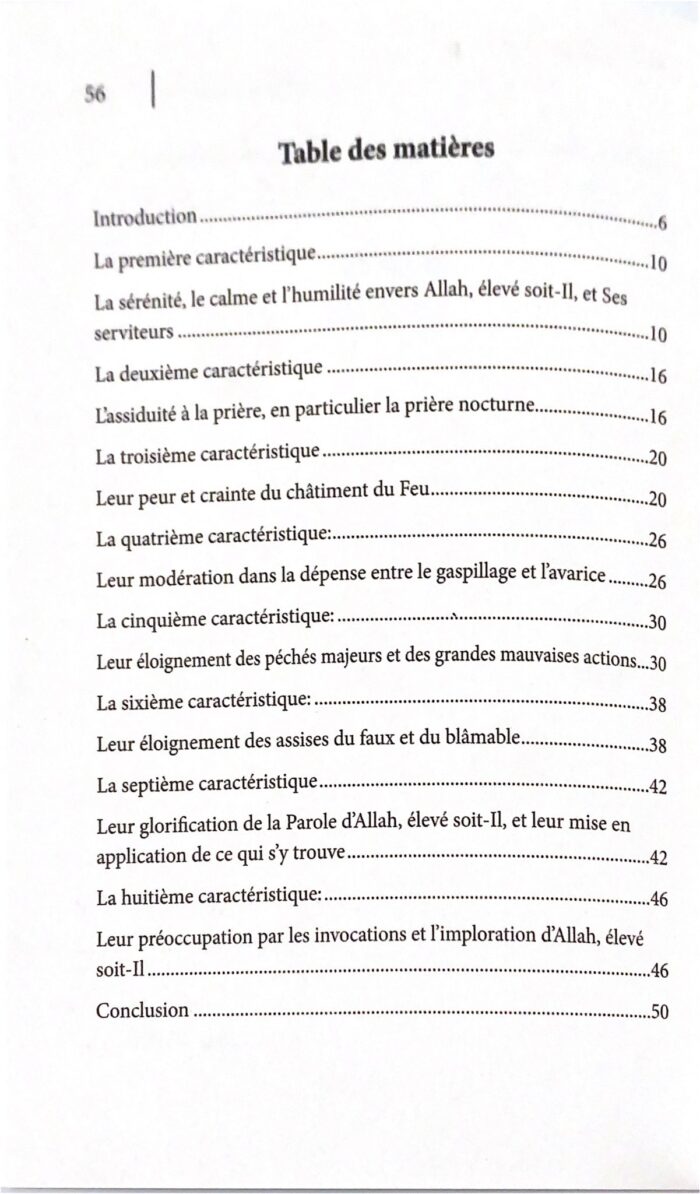 Les Caractéristiques Des Serviteurs Du Tout Miséricordieux – Image 3