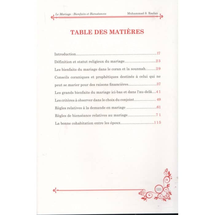 Le mariage : bienfaits et bienséances - Cheikh Raslan - Éditions Pieux Prédécesseurs – Image 3