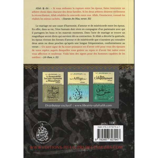Quatrième de couverture du livre Les Méfaits du divorce.